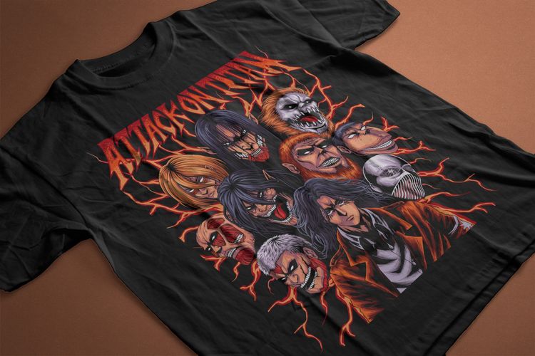 T-shirt Anime Attack on Titan